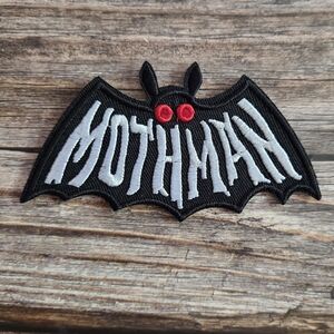 Mothman Bat Cryptid Folklore Embroidered Iron on Patch